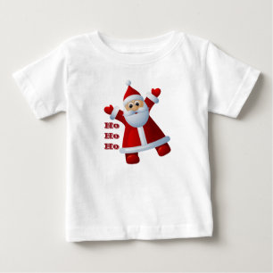 HO! HO! HO! Cute Santa Claus Merry Christmas Baby T-Shirt