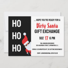 HO HO HO Dirty Santa Christmas Party Modern