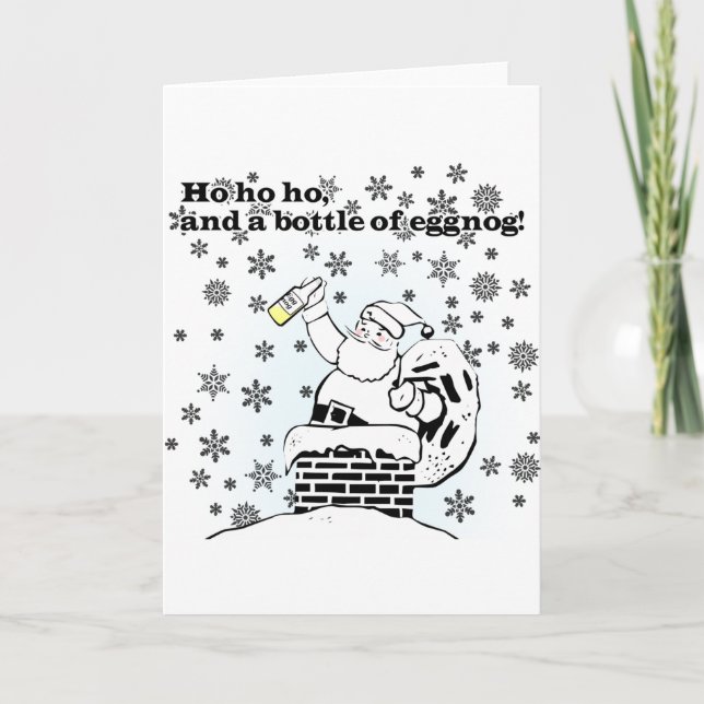 Ho, ho, ho, et une bouteille d'aubergine ! Carte d (Devant)
