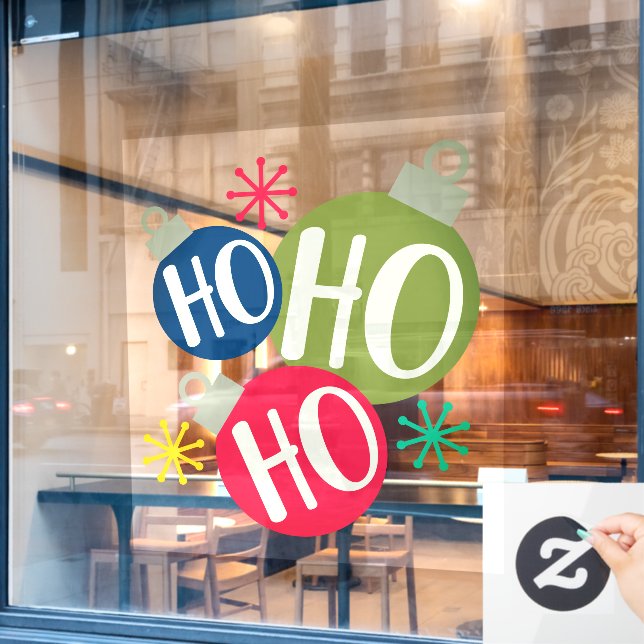 Ho Ho Ho Festive Christmas Xmas Family Matching Window Cling (Cafe Window)