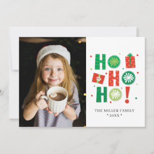 Ho Ho Ho Festive Holiday Personalized Photo