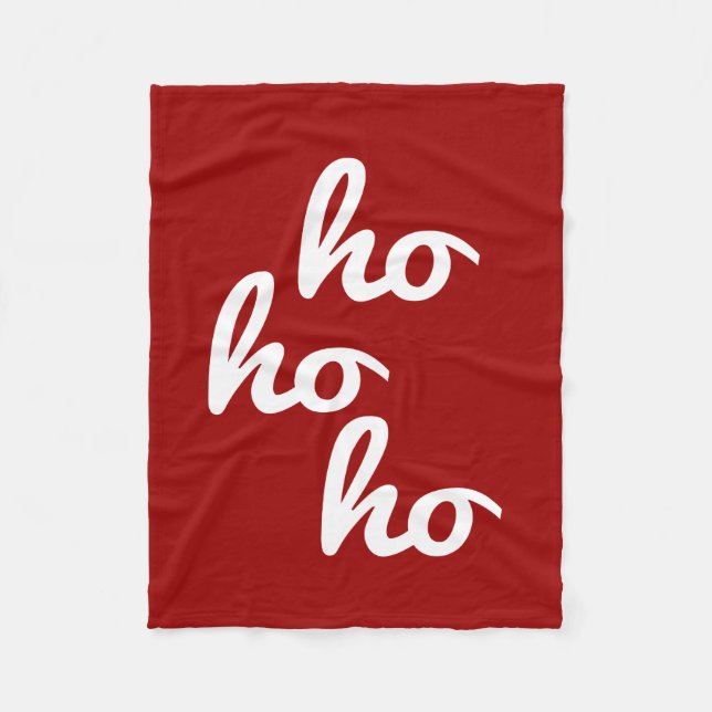 Ho-ho-ho Fleece Blanket (Front)