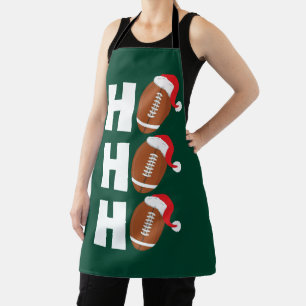 Ho Ho Ho Football Funny Christmas Season Humor Apron