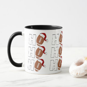 Ho Ho Ho Football   Funny Christmas Season Humour Mug