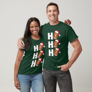 Ho Ho Ho Football   Funny Christmas Season Humour T-Shirt