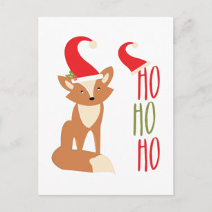 Ho Ho Ho Fox Holiday Postcard