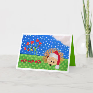HO! HO! HO! from the Santa Hedgehog! Holiday Card