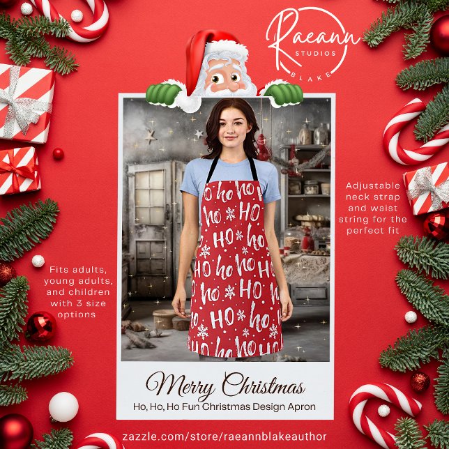 Ho, Ho, Ho Fun Christmas Design Apron (Creator Uploaded)