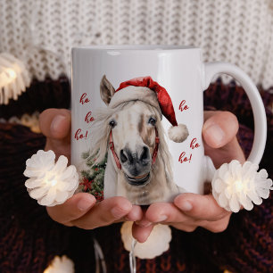 Ho Ho Ho! Funny Horse Santa Mug