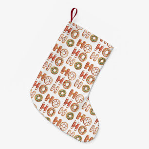 Ho Ho Ho Gingerbread Cookie Christmas Small Christmas Stocking