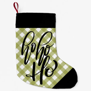 HO HO HO - GINGHAM Christmas Stocking