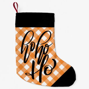 HO HO HO - GINGHAM Christmas Stocking