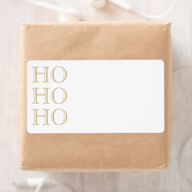 Ho Ho Ho gold blank Christmas Return Address (Insitu)