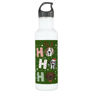 Ho Ho Ho Great Dane Merry Christmas 710 Ml Water Bottle