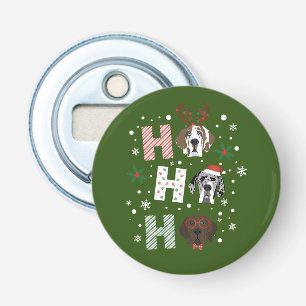 Ho Ho Ho Great Dane Merry Christmas Bottle Opener
