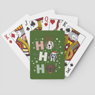 Ho Ho Ho Great Dane Merry Christmas Playing Cards