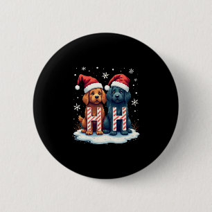Ho Ho Ho Great Pyrenees Dog Lover Christmas Santa  2 Inch Round Button