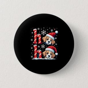 Ho Ho Ho Great Pyrenees Dog Lover Christmas Santa  2 Inch Round Button