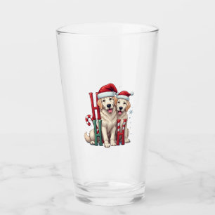 Ho Ho Ho Great Pyrenees Dog Lover Christmas Santa Glass