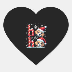 Ho Ho Ho Great Pyrenees Dog Lover Christmas Santa  Heart Sticker