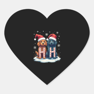 Ho Ho Ho Great Pyrenees Dog Lover Christmas Santa  Heart Sticker