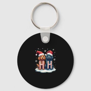 Ho Ho Ho Great Pyrenees Dog Lover Christmas Santa  Keychain