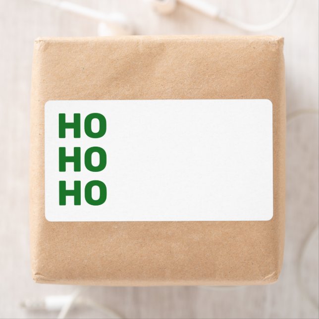 Ho Ho Ho green blank Christmas Return Address (Insitu)