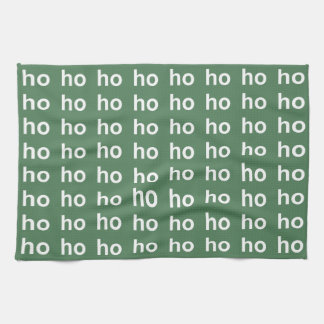 Ho-Ho-Ho Green Christmas Kitchen Towel