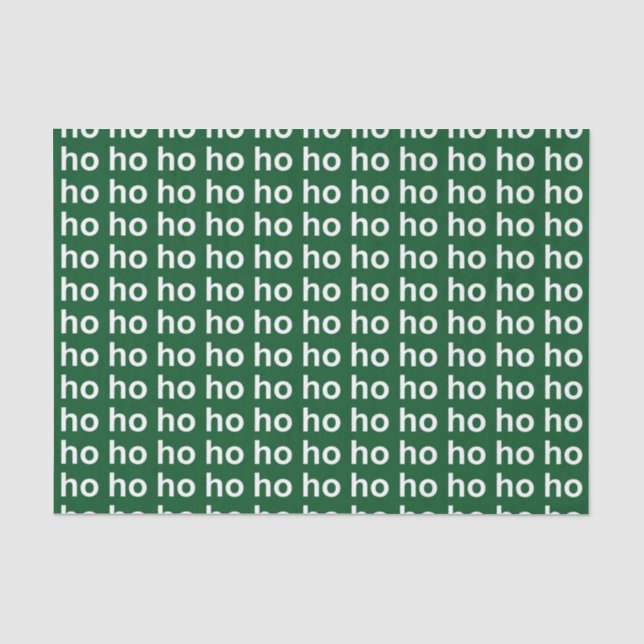 Ho Ho Ho Green Tissue Paper (Front)