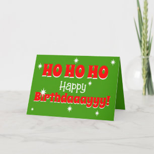 Ho Ho Ho Happy Birthday! - Prosperity Christmas  Thank You Card