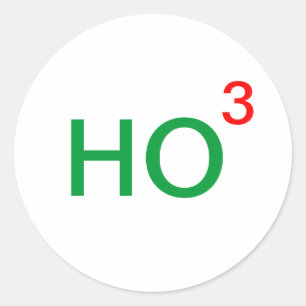 Ho Ho Ho Ho to the third power Classic Round Sticker