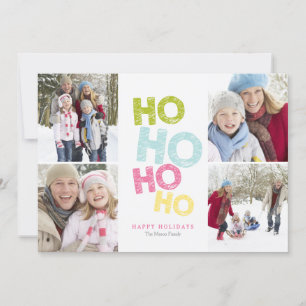 Ho Ho Ho Ho White Holiday Card