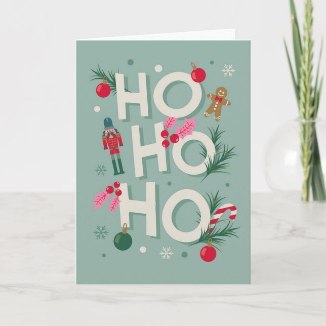 Ho Ho Ho Holiday Cheer Card (Front)