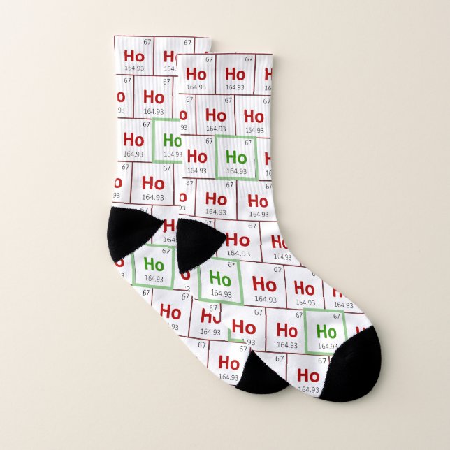 "Ho Ho Ho" Holiday Periodic Table Socks (Pair)
