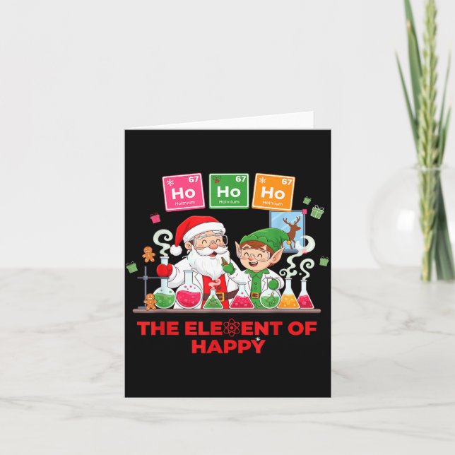 Ho Ho Ho Holmium Chemistry Element 67 Meme Of Peri Card (Front)