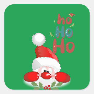 Ho, ho, ho ! Joy Sticker Carré de Noël