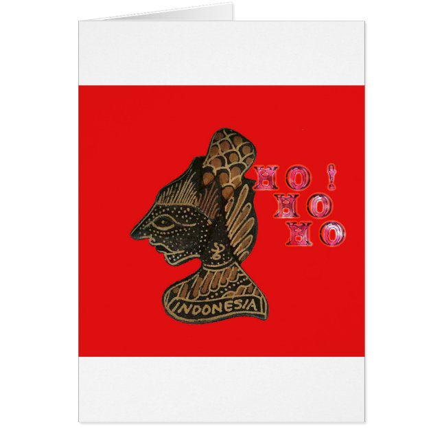 Ho Ho Ho ! Joyeux Noël Indonésie mignon vin rétro (Devant)