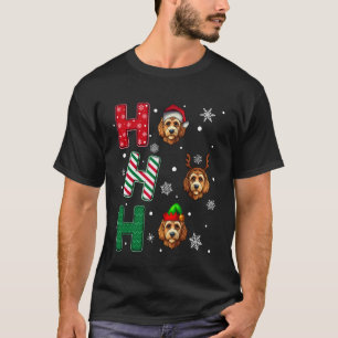 Ho Ho Ho Labradoodle Dog Matching Christmas Santa  T-Shirt