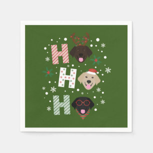 Ho Ho Ho Labrador Retriever Merry Christmas Napkin