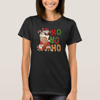 Ho Ho Ho Latte Sweets Winter Gnomes Santa Christma T-Shirt