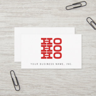 Ho Ho Ho (letterpress style) Business Card