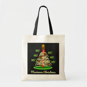Ho! Ho! Ho! Marinara Christmas Pasta Tree Tote Bag