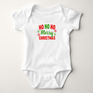 HO HO HO MERRY CHRISTMAS BABY BODYSUIT