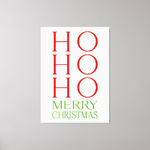 Ho Ho Ho Merry Christmas Canvas Print