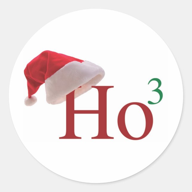 Ho Ho Ho Merry Christmas Classic Round Sticker (Front)