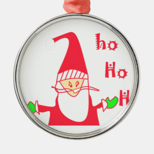 Ho Ho Ho Merry Christmas From Santa.png Metal Ornament