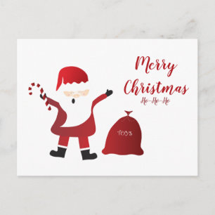 Ho Ho Ho Merry Christmas Santa Claus Postcard