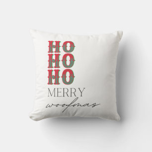 Ho Ho Ho Merry Woofmas Throw Pillow