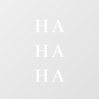 Ho Ho Ho Minimalist Modern White Christmas Design Window Cling