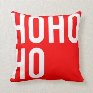 HO HO HO Minimalist Typography Design Throw Pillow